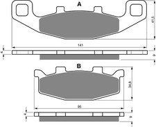 Brake Disc Pads Rear R/H