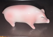 Sargadelos Pink Porcelain Pig. 15cm Long x 6cm Height Excellent Condition.