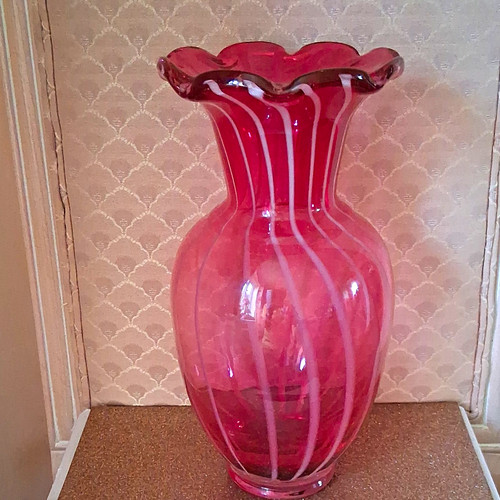Vintage mid century - mid, cranberry