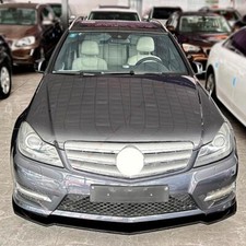 For Mercedes Benz C Class W204 C204 AMG Sport Black Front Splitter Spoiler Lip