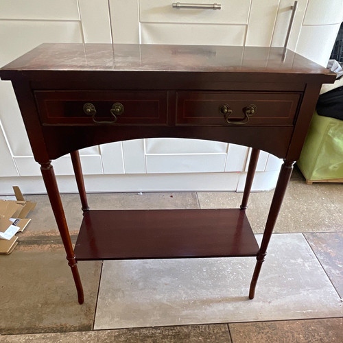 Dark wood console table - dark,