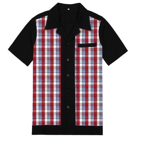 Mens retro plaid - plaid, shirt