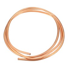 Copper Tube Coil 1/4'' OD x 4.9Ft Refrigeration Flexible Pipe Seamless Hollow