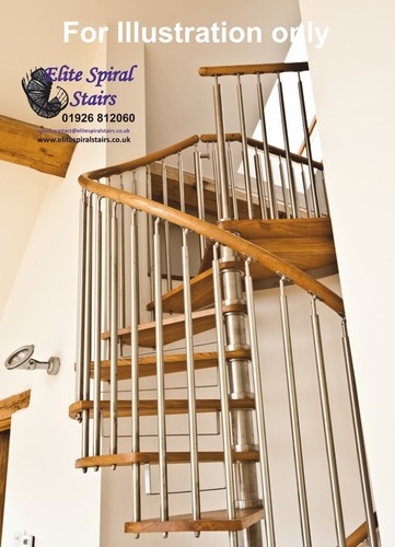 1430mm modern spiral staircase - modern,