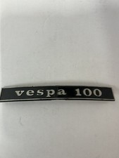 Vespa V100 Smallframe Rear Frame Badge  1980s