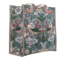 Signare Tapestry Strawberry Thief Grey Shopper Bag