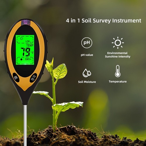 Digital soil ph tester - 4-in-1,