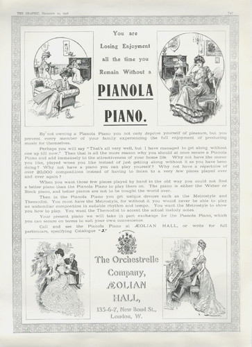 1908 pianola piano antique - piano,