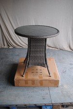 New John Lewis Alora Garden Bistro Table, Brown/Grey