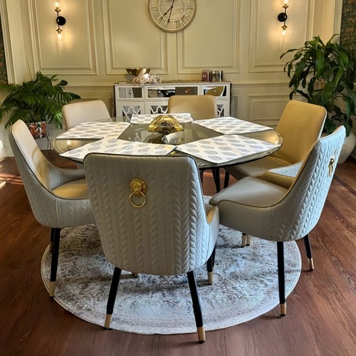Leather dining chair - 2x,