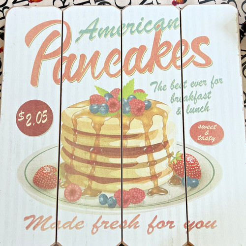Retro american style pancakes - american,
