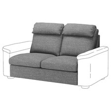 Ikea Lidhult 2-Seat Sofa-Bed Section Cover - Lejde Grey/Black 504.051.40