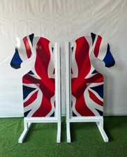 Pair of Aluminium GB Flag Showjump Wings – Durable Lightweight Horse Jump Wings