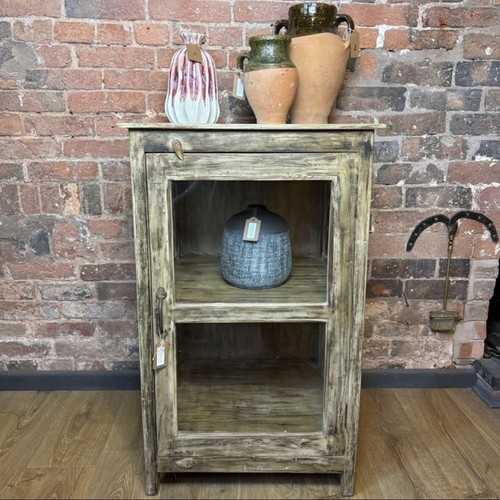 Vintage glazed cabinet small - cabinet,