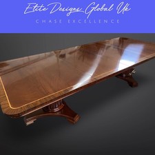 Elite 10.4ft Designer Flame mahogany, Rosewood dining tables pro French Polished