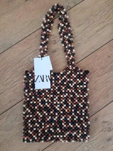 Zara wooden beaded - wooden, bag