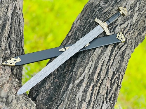 Handmade damascus steel sword - handmade,
