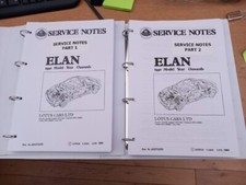 LOTUS ELAN  M100 MANUALS  -EXCELLENT SECTION 1+2 OWNERS SERVICE MANUALS