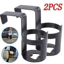 2X Universal Black Car Truck Door Cup Holder Mount Beverage Drink Bottle Holder