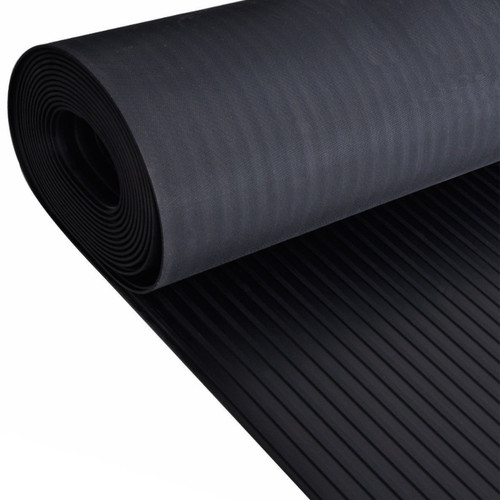Wide ribbed rubber - ribbed, roll