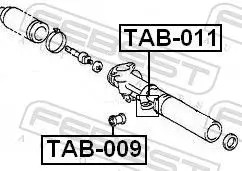 Steering gear mounting - , bush