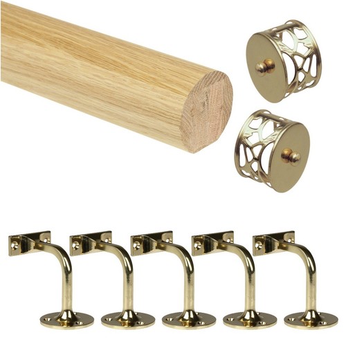 Oak mopstick handrail - oak,