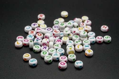 500 7mm colour flat round - flat,