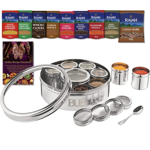 Masala dabba spice tin - tin, 22cm