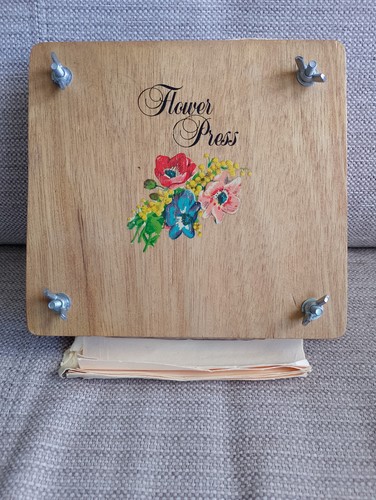 Vintage wooden flower press - flower,