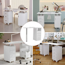 Mobile Manicure Tables Technician Nail Beauty Storage Drawers Salon Station Desk