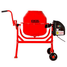 Excel 70L Portable Cement Concrete Mixer 240V/220W with Wheels