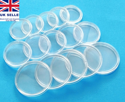 Clear coin capsules - 38, mm
