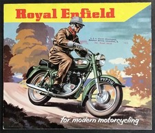 ROYAL ENFIELD MOTORCYCLES Sales Brochure SEP 1957  METEOR Ensign CRUSADER Bullet