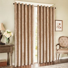  LUXURY CRUSHED VELVET WINDOW CURTAINS READY MADE LINED EYELET RING TOP