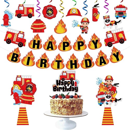 Fireman birthday decorations - birthday,
