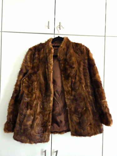 Women brown real - real, fur
