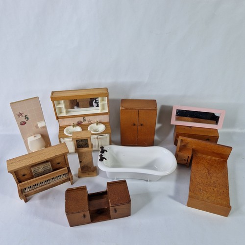 Vintage dolls house - vintage, furniture
