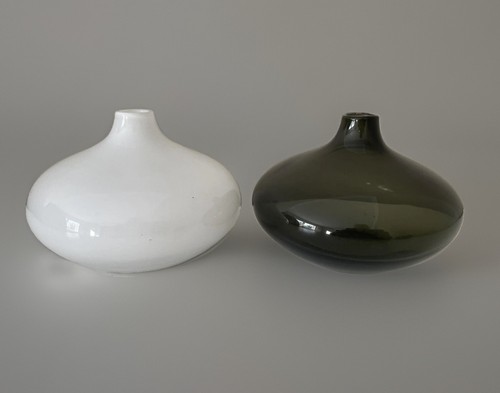 Pair vintage hand blown glass - hand,