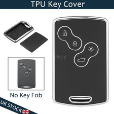 TPU 4 Button Car Key Card Fob Case Cover For Renault Megane Clio Duster Koleos