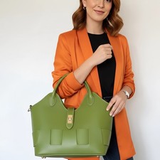 Italian Green Leather Bag