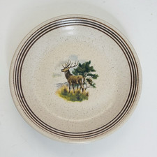 Purbeck Pottery Small Decorative Plate with Stag Design