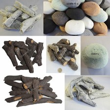 Gas Fire Coal Replacements Fire Coals Stones Pebbles Logs Vermiculite Universal