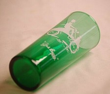 Forest Green Ice Tea Glass Tumbler Gas Buggy Anchor Hocking Vintage MCM