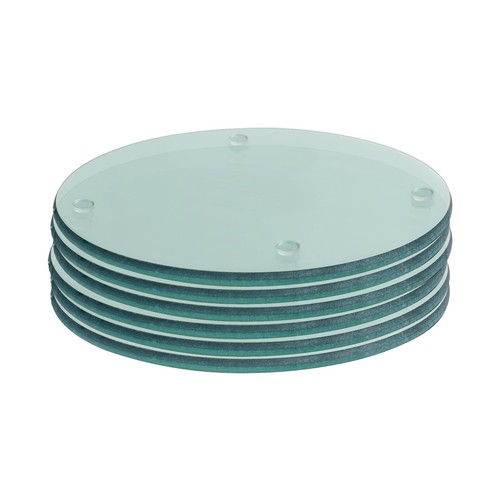 Round glass coasters 10cm - round,