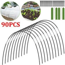 90PCS Greenhouse Hoops Plant Grow Tunnel Garden Support Frame for Netting Tunnel