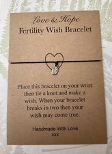 Fertility Wish Bracelet/ Love & Hope/ Feet Charm/family /gift/ ivf /black cord