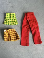 Vintage Sindy Doll Red Trousers & Walker Skirts