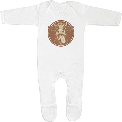 Rude cow baby - 'rude, romper