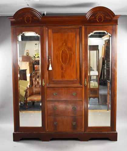 Edwardian inlaid mahogany - inlaid,