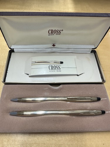 Vintage gold cross ballpoint - vintage,